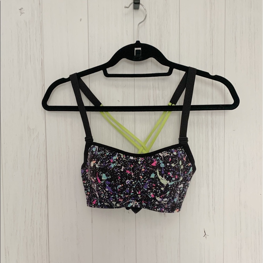 VS splatter paint sports bra